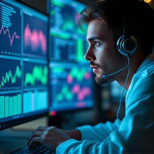 A student analyzing data on a computer screen during a data science course