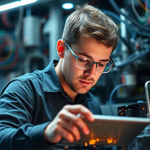 A student working on a circuit board during an electrical engineering course