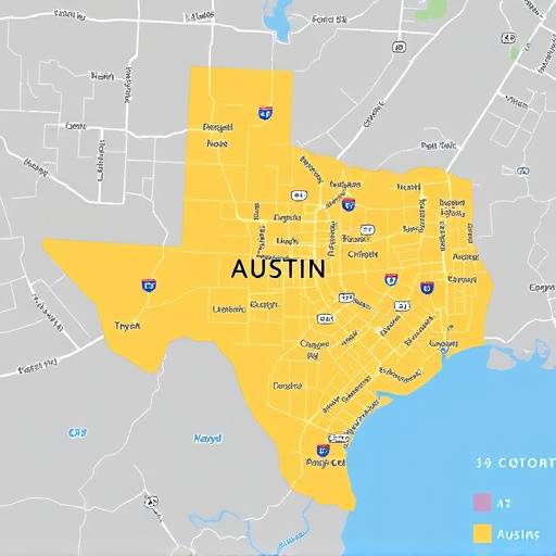Map showing the location of LearnEdge Academy in Austin, Texas
