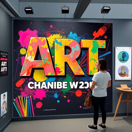 Poster advertising the student art exhibition