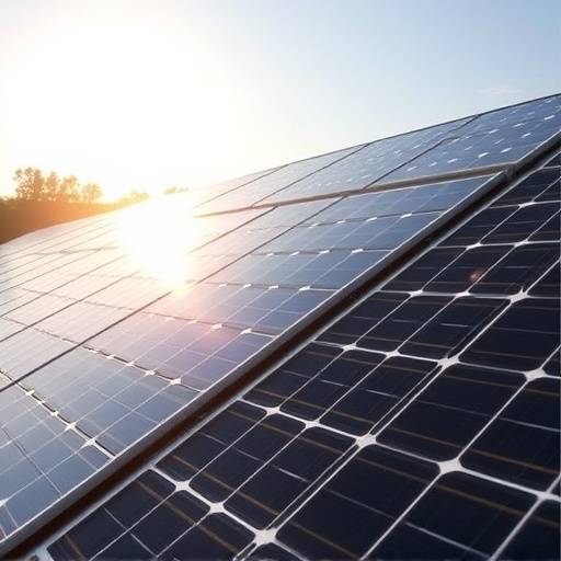 Solar panels installation for sustainable energy research