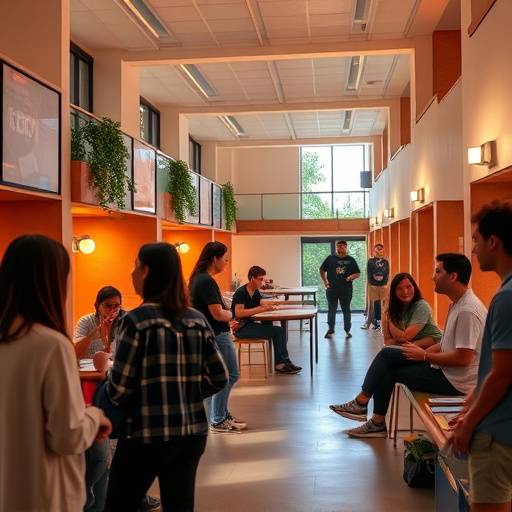 Students socializing in the common area of LearnEdge Academy's student housing